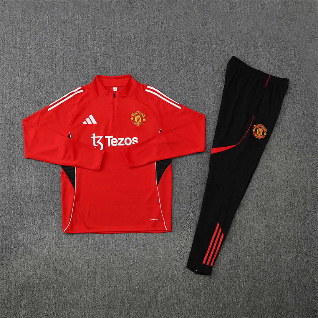 Survêtement Ensemble Jogging Manchester Rouge 2025/26 - Adulte