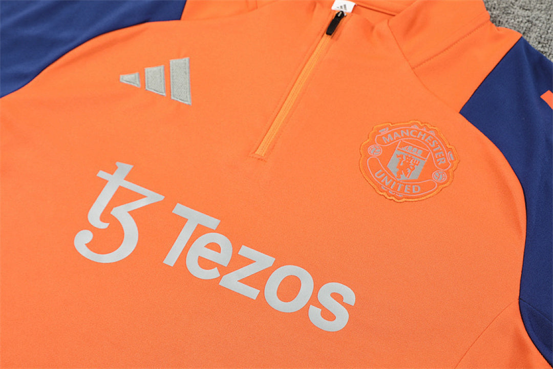Survêtement Ensemble Jogging Manchester United 2024/25 Orange - Adulte