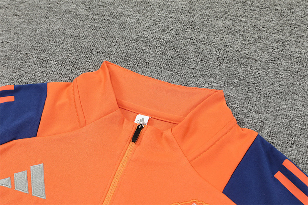 Survêtement Ensemble Jogging Manchester United 2024/25 Orange - Adulte