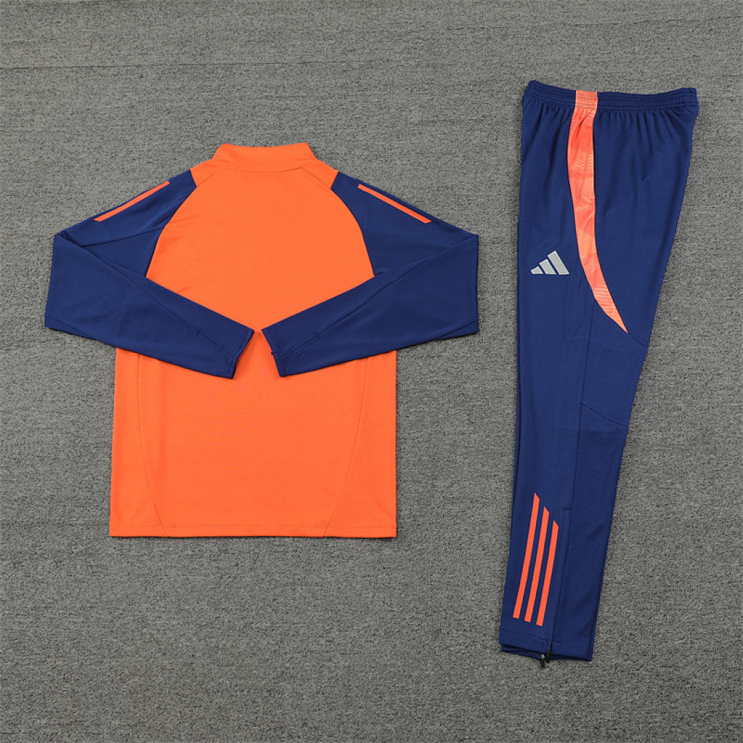 Survêtement Ensemble Jogging Manchester United 2024/25 Orange - Adulte