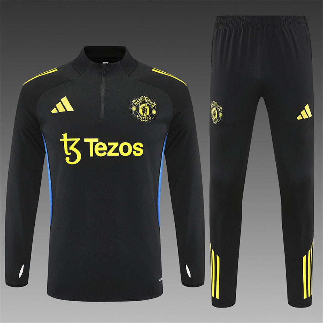 Survêtement Ensemble Jogging Manchester United Noir 2025/26 - Adult