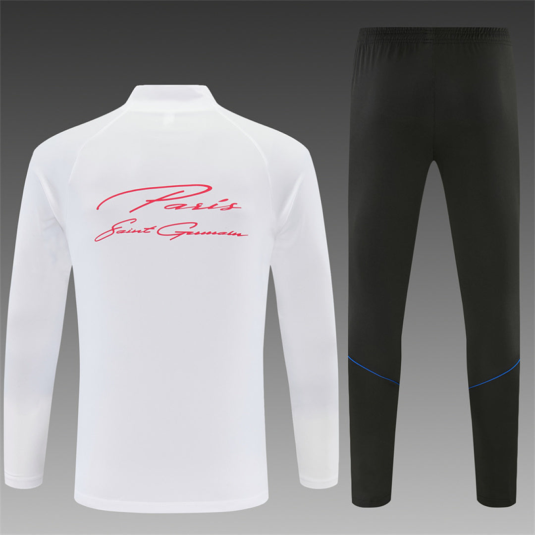 Survêtement Ensemble Jogging Paris Blanc et Orange - Adulte