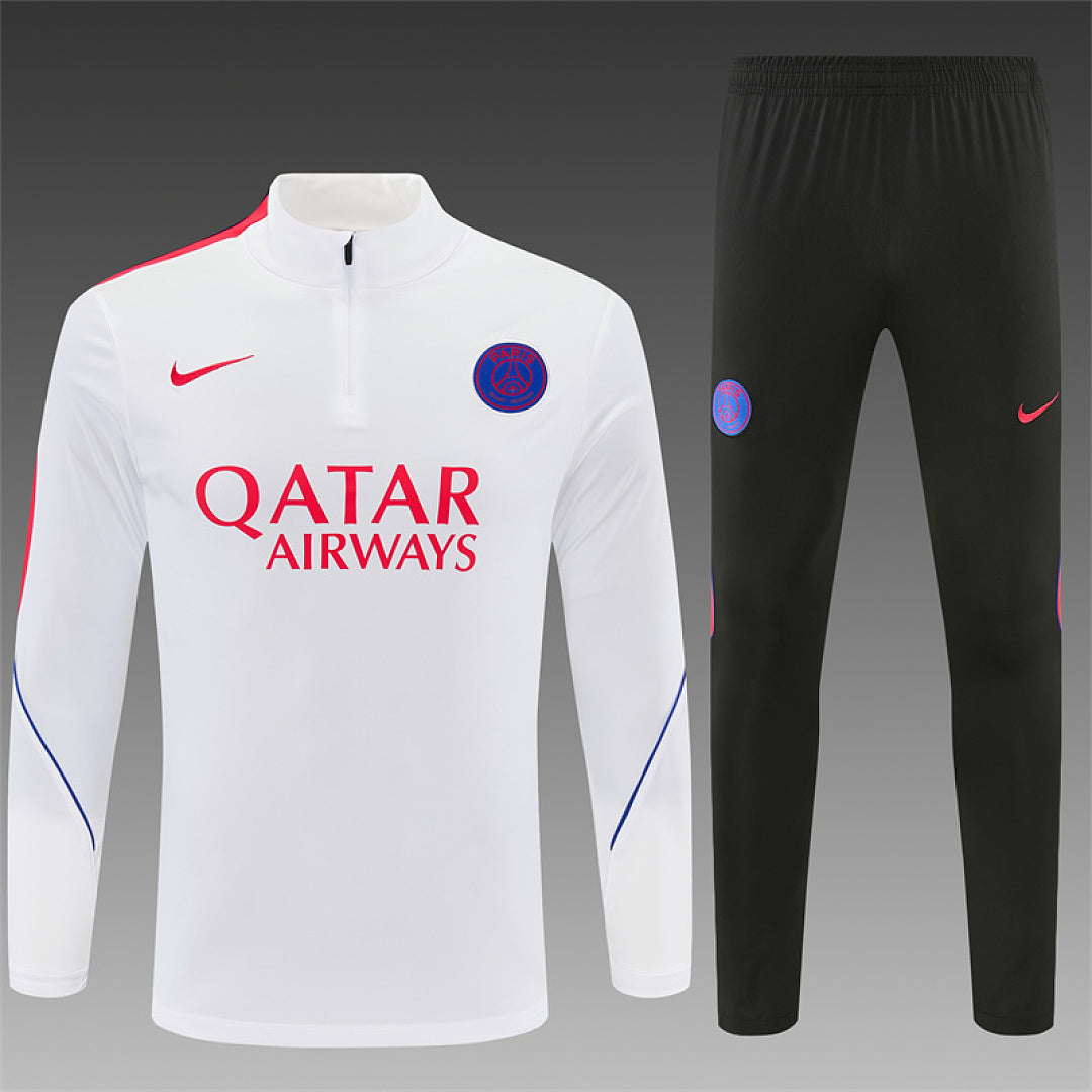 Survêtement Ensemble Jogging Paris Blanc et Orange - Adulte