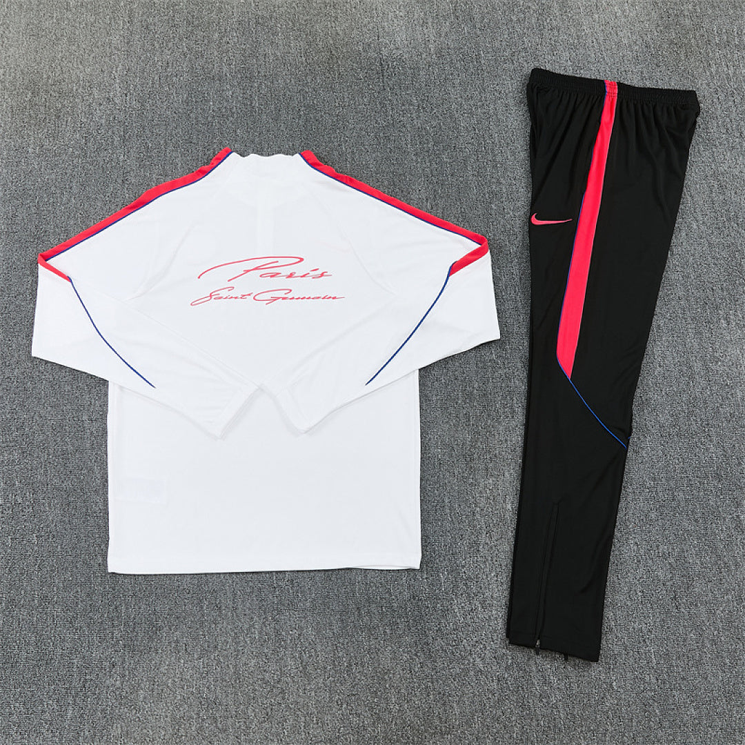 Survêtement Ensemble Jogging Paris Blanc et Orange - Adulte