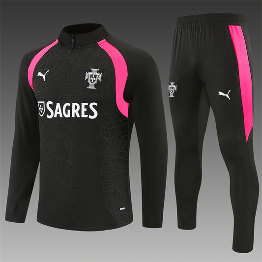 Survêtement Ensemble Jogging Portugal 2026/27 Noir - Adulte/ Enfant