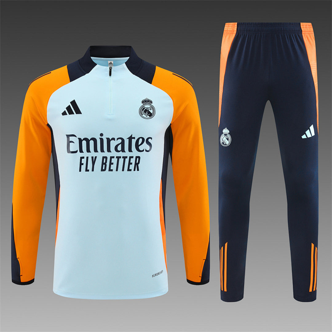 Survêtement ensemble jogging Real Madrid 2024/25 - Bleu Clair - Adulte