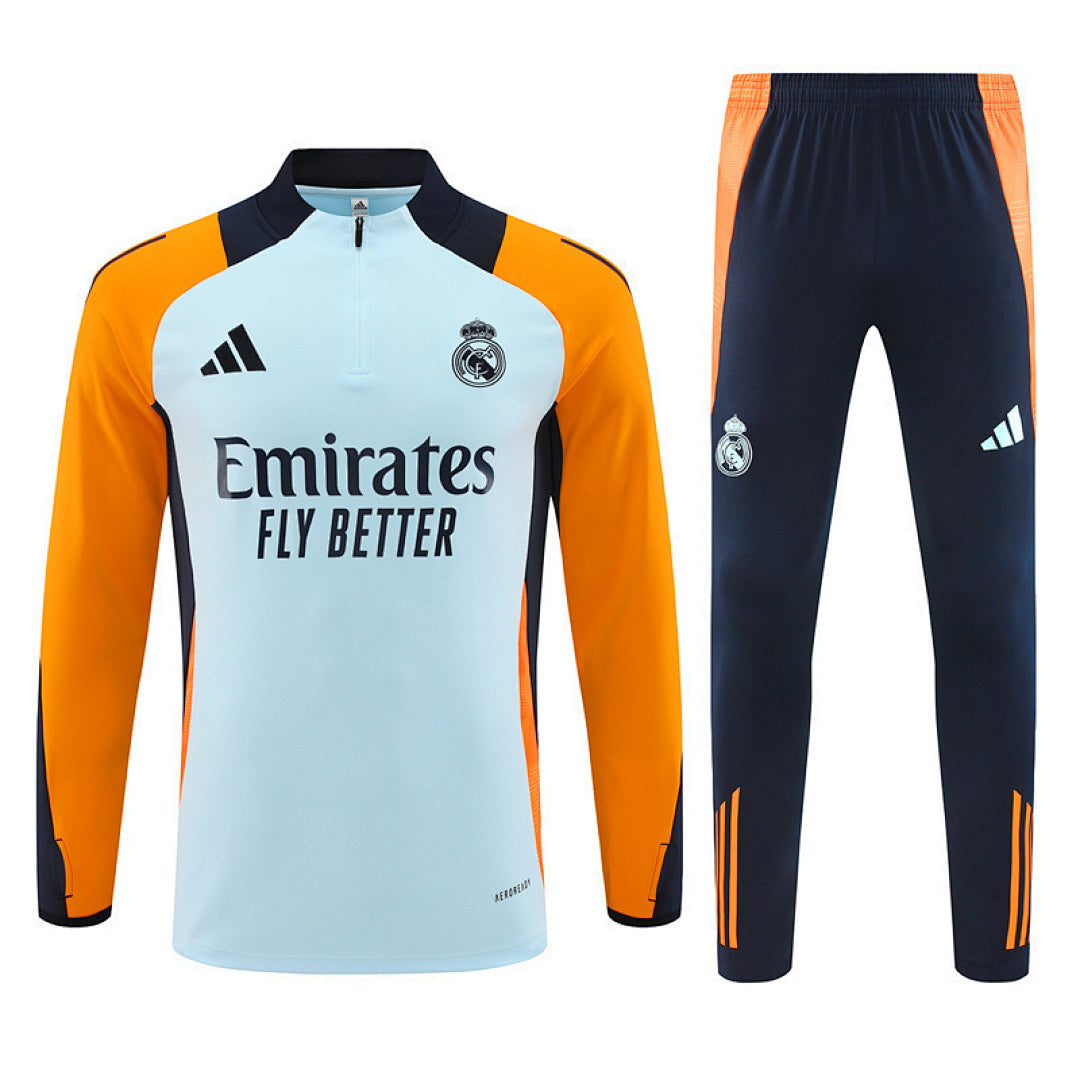 Survêtement ensemble jogging Real Madrid 2024/25 - Bleu Clair - Adulte