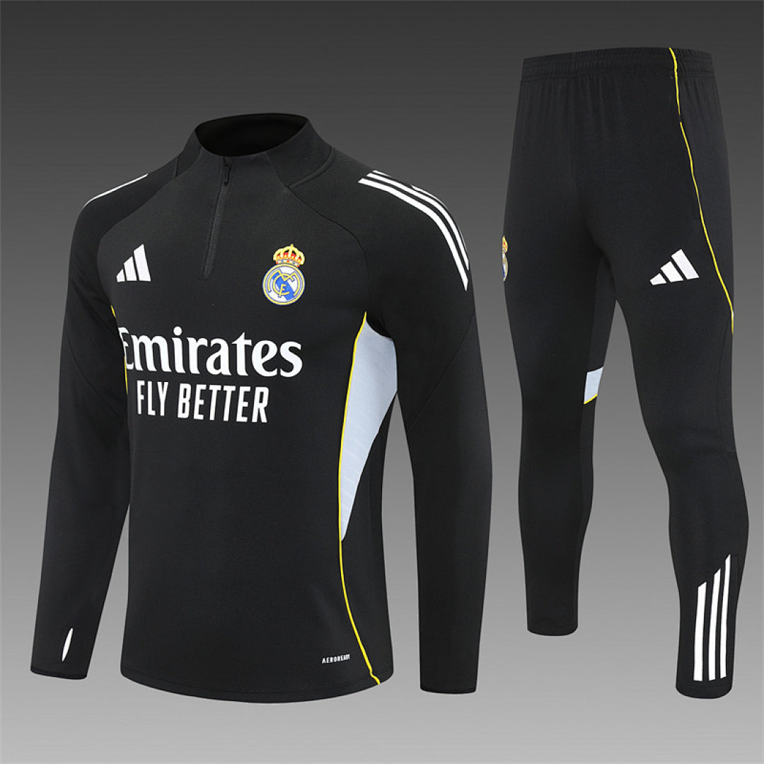 Survêtement Ensemble Jogging Real Madrid 2025/26 Noir - Adulte