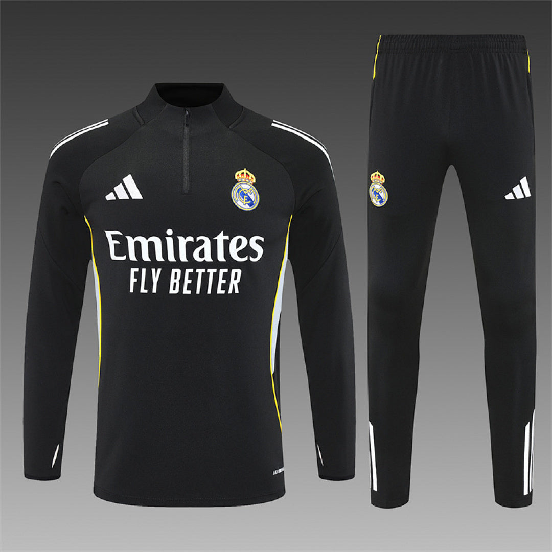Survêtement Ensemble Jogging Real Madrid 2025/26 Noir - Adulte