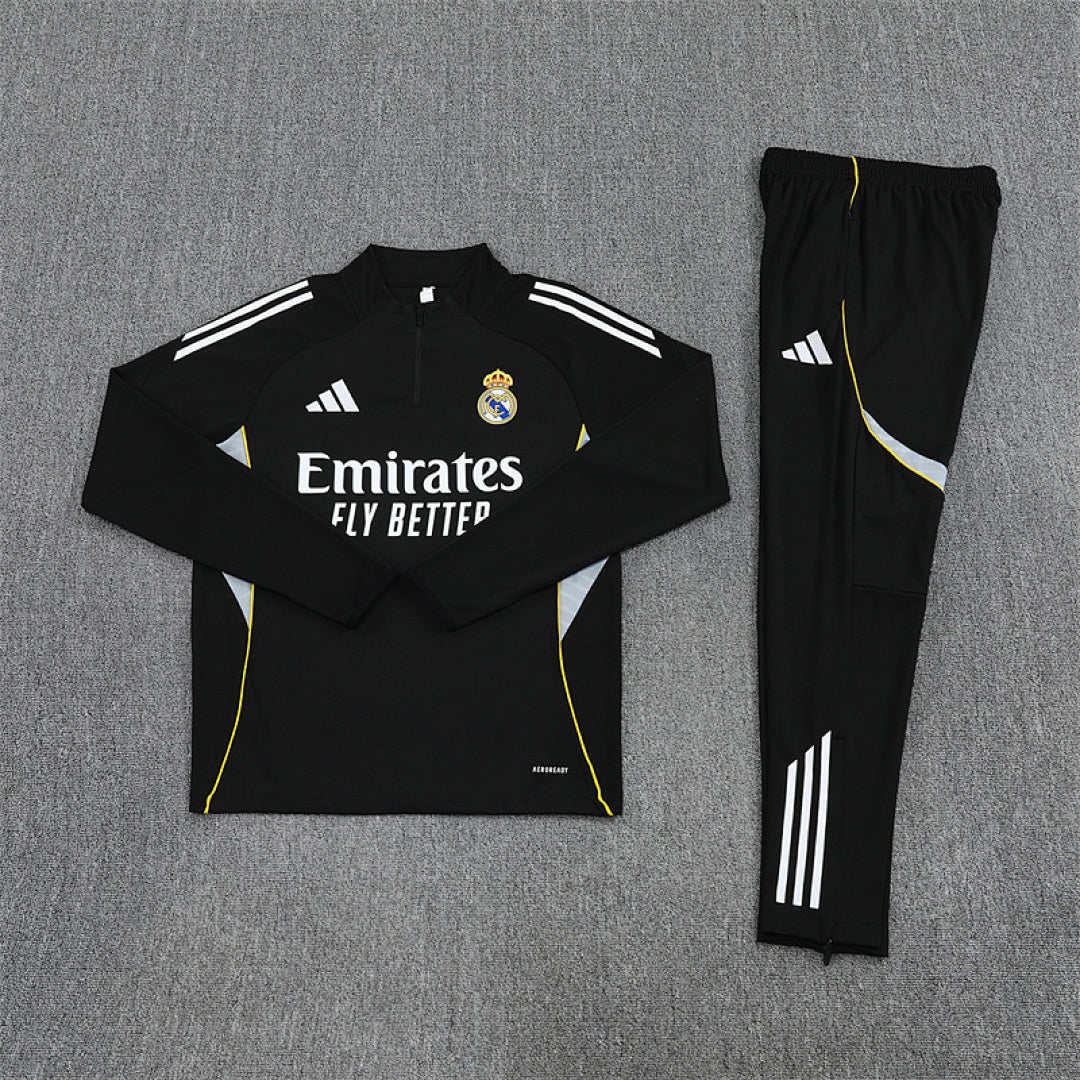 Survêtement Ensemble Jogging Real Madrid 2025/26 Noir - Adulte