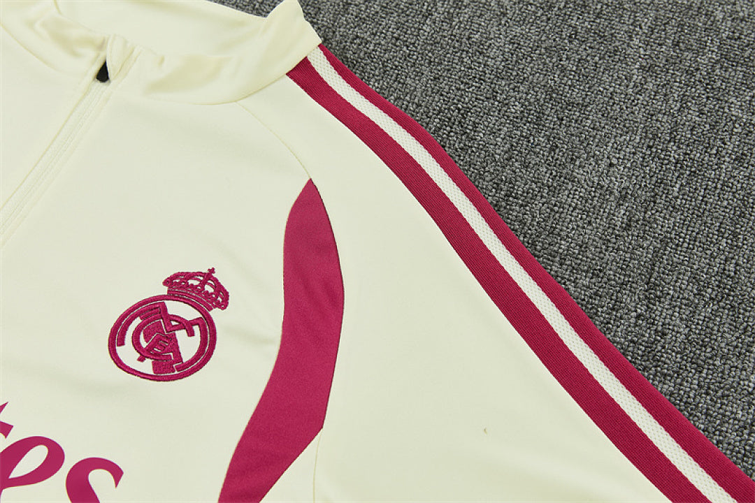 Survêtement ensemble jogging Real Madrid Beige 2026/27 - Adulte