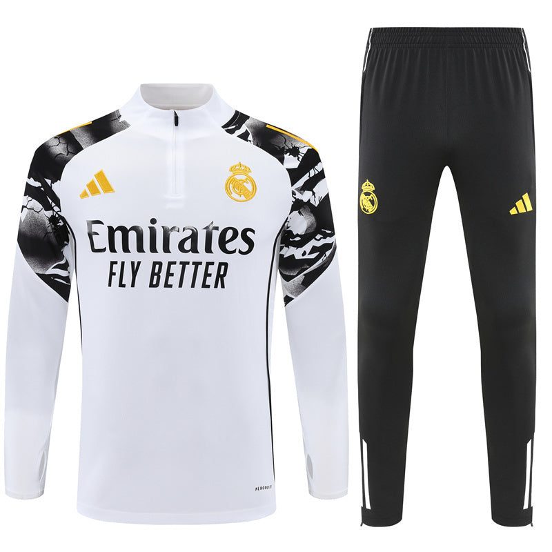 Survêtement Ensemble Jogging Real Madrid Blanc 2025/26 - Adult/ Enfant