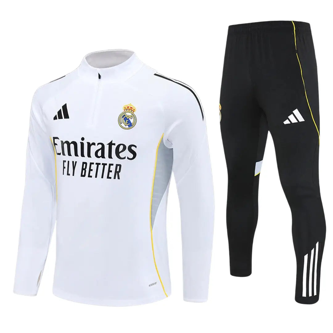 Survêtement Ensemble Jogging Real Madrid Blanc 2025/26 - Adulte