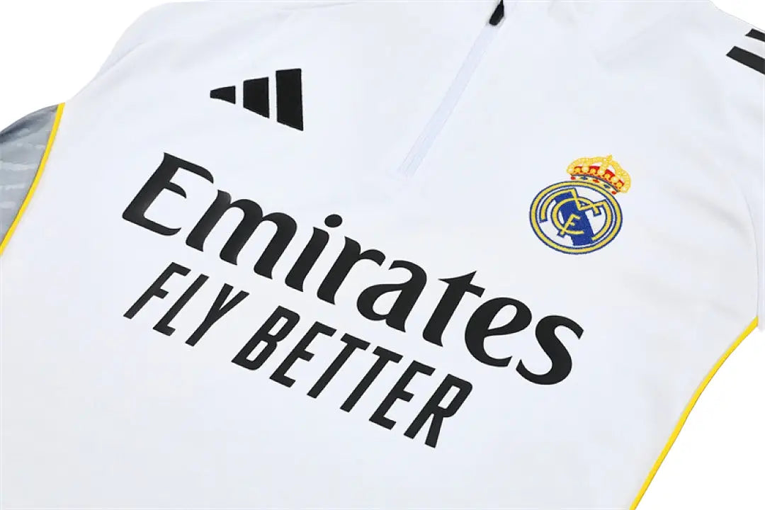 Survêtement Ensemble Jogging Real Madrid Blanc 2025/26 - Adulte
