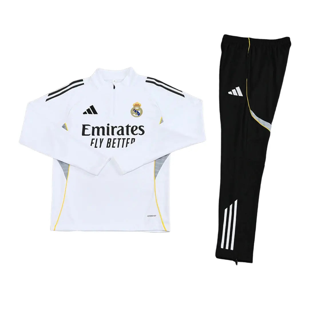 Survêtement Ensemble Jogging Real Madrid Blanc 2025/26 - Adulte