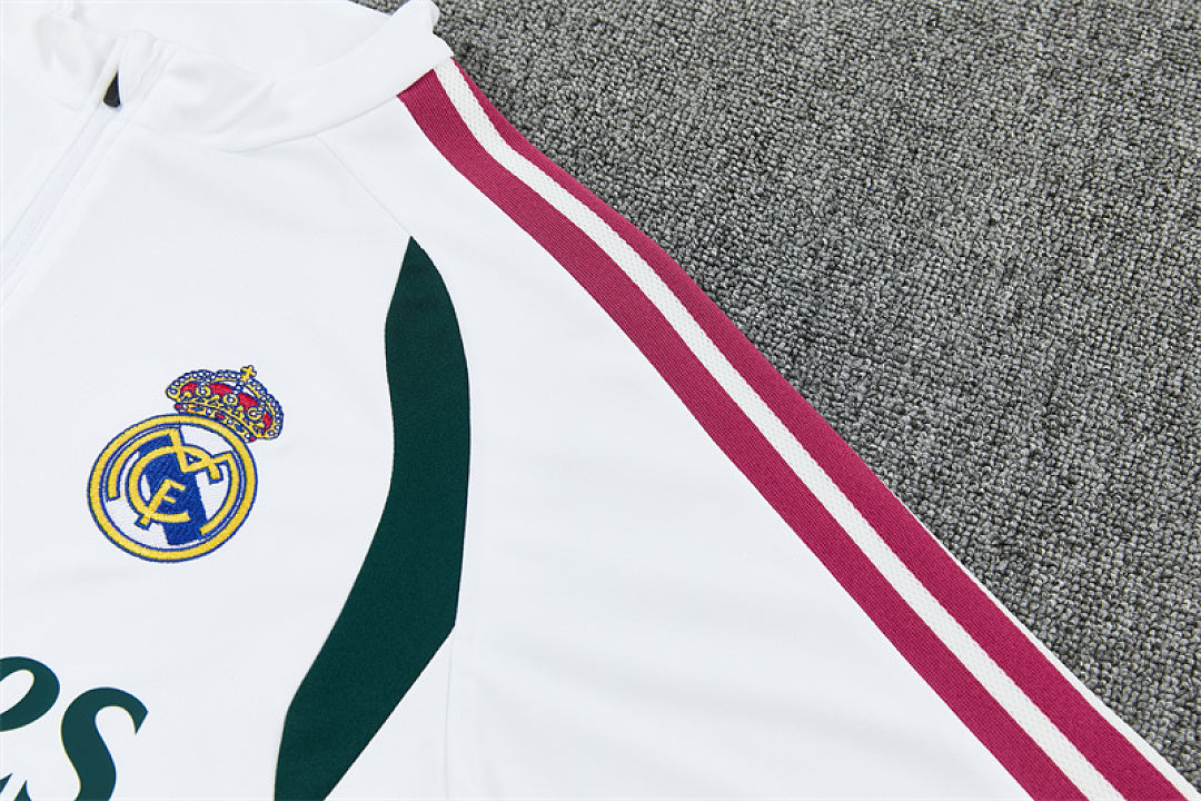 Survêtement Ensemble Jogging Real Madrid Blanc et Vert 2026/27 - Adult/ Enfant