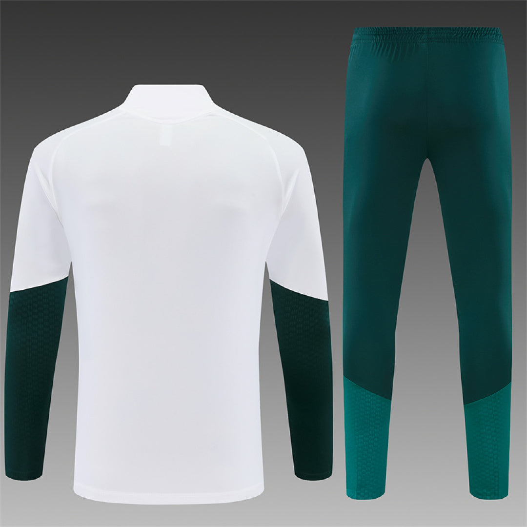 Survêtement Ensemble Jogging Real Madrid Blanc et Vert 2026/27 - Adult/ Enfant