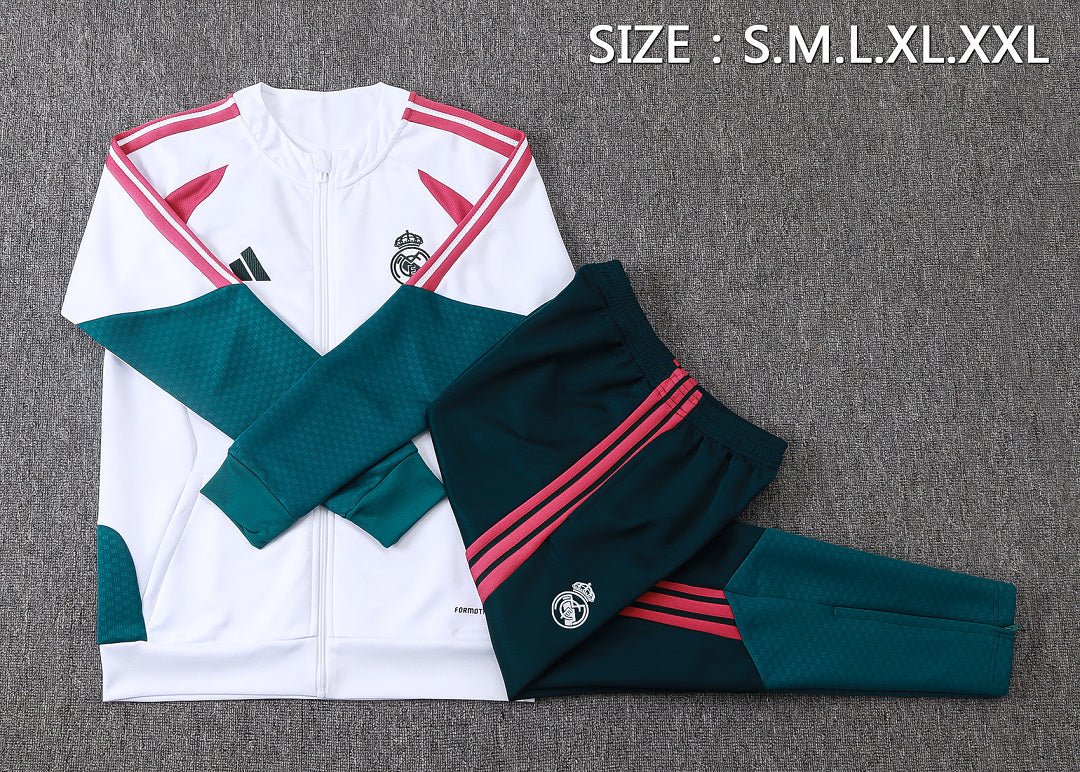 Survêtement Ensemble Jogging Real Madrid Blanc Rose