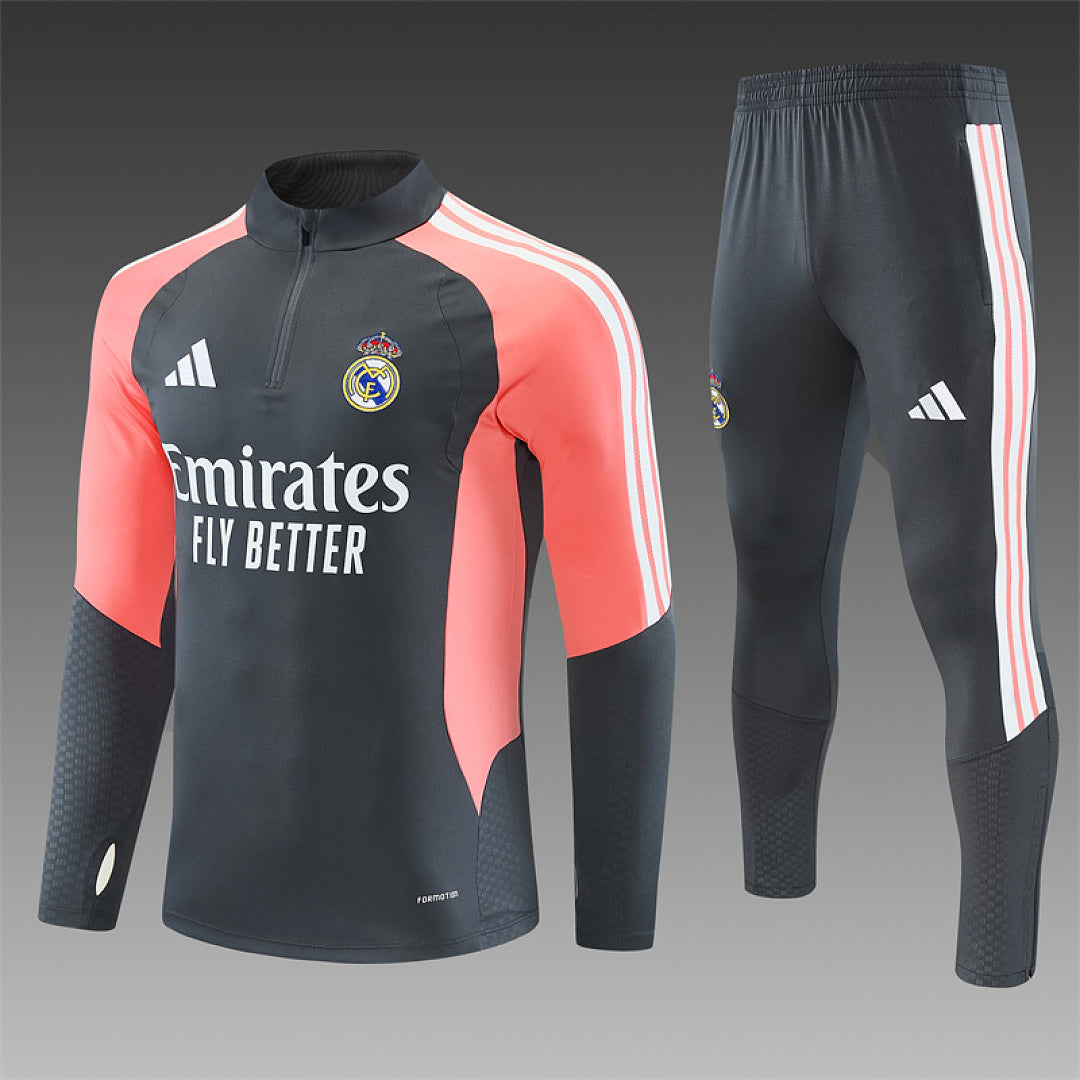 Survêtement ensemble jogging Real Madrid Gris Foncé - Adult