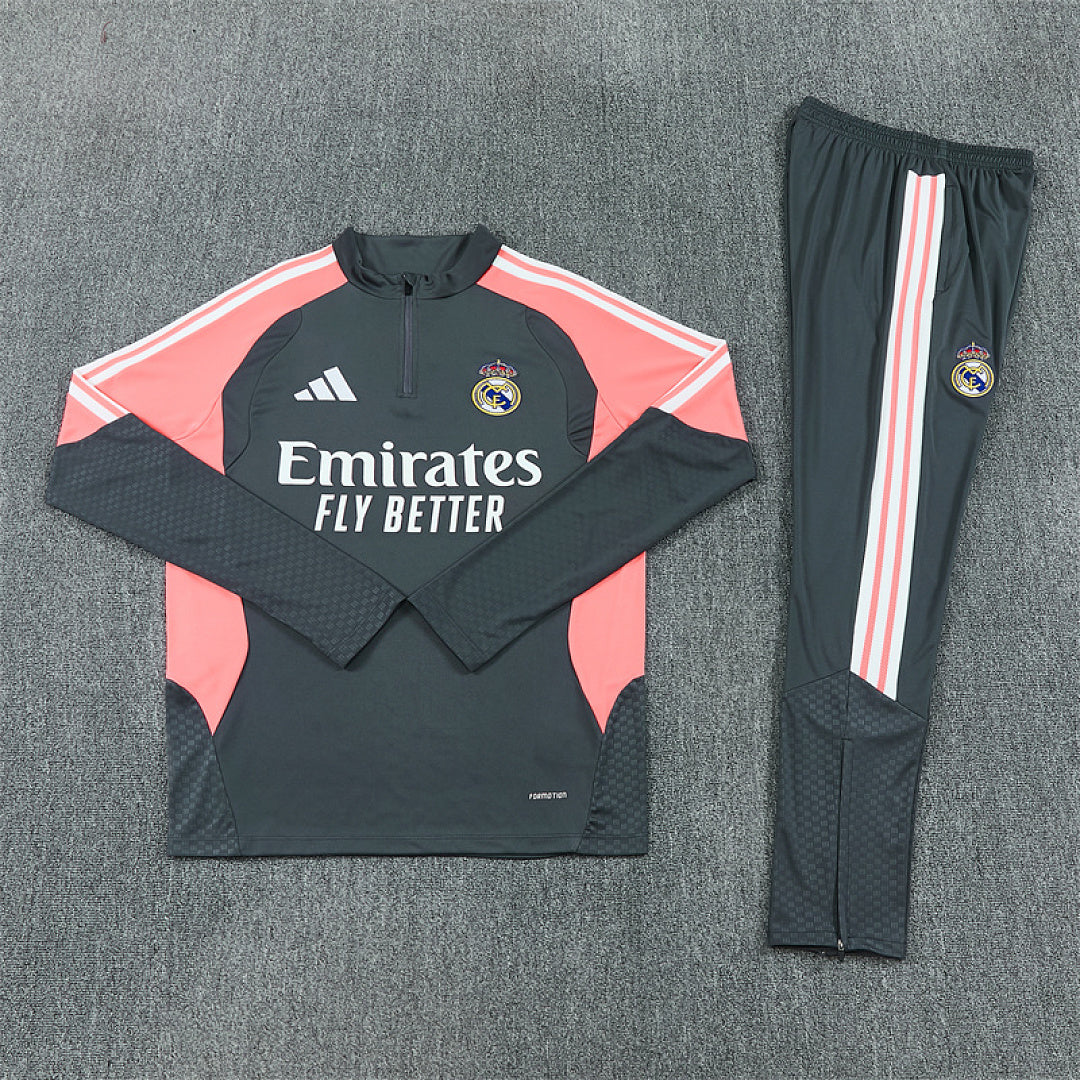 Survêtement ensemble jogging Real Madrid Gris Foncé - Adult