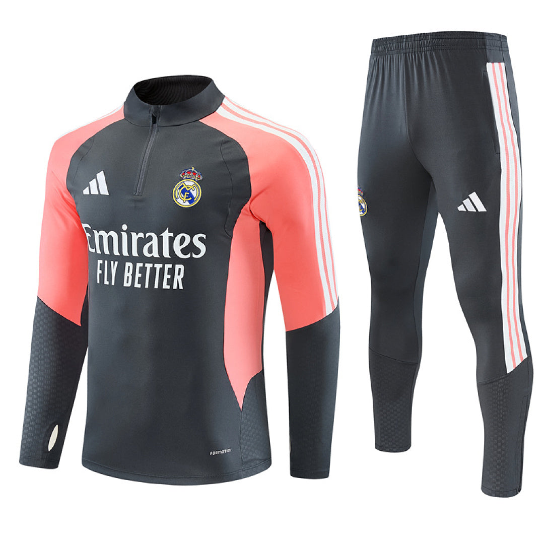 Survêtement ensemble jogging Real Madrid Gris Foncé - Adult