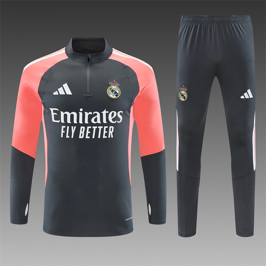 Survêtement ensemble jogging Real Madrid Gris Foncé - Adult