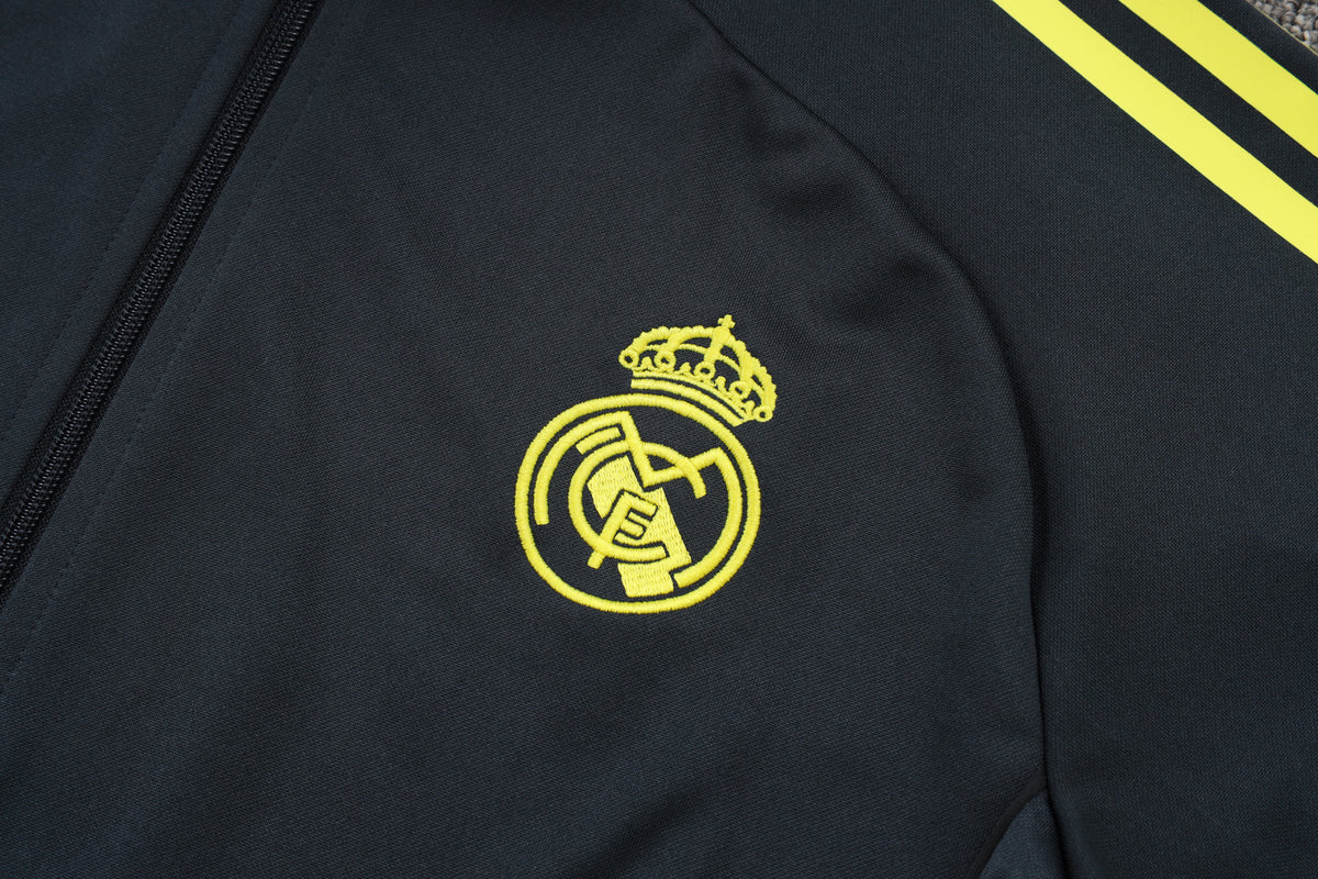 Survêtement ensemble jogging Real Madrid Gris Foncé Jaune 2025/26