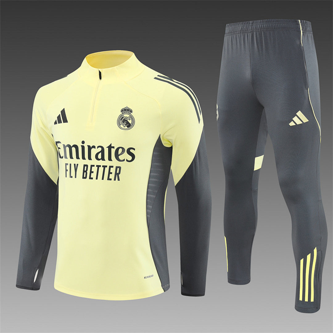 Survêtement Ensemble Jogging Real Madrid Jaune 2025/26 - Adulte
