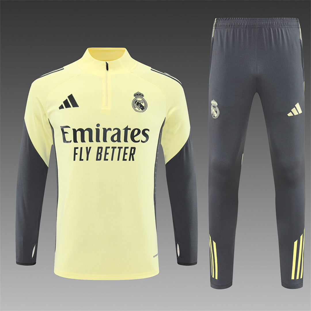Survêtement Ensemble Jogging Real Madrid Jaune 2025/26 - Adulte