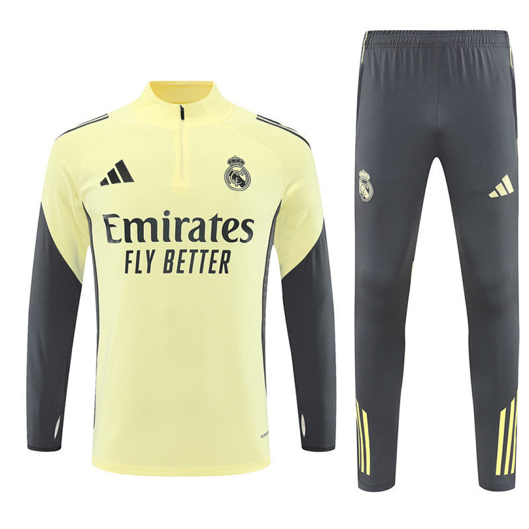 Survêtement Ensemble Jogging Real Madrid Jaune 2025/26 - Adulte