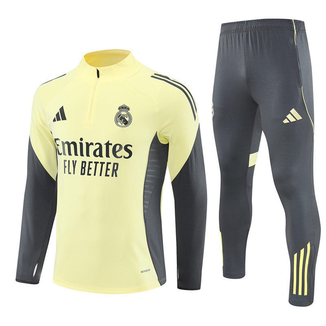 Survêtement Ensemble Jogging Real Madrid Jaune 2025/26 - Adulte