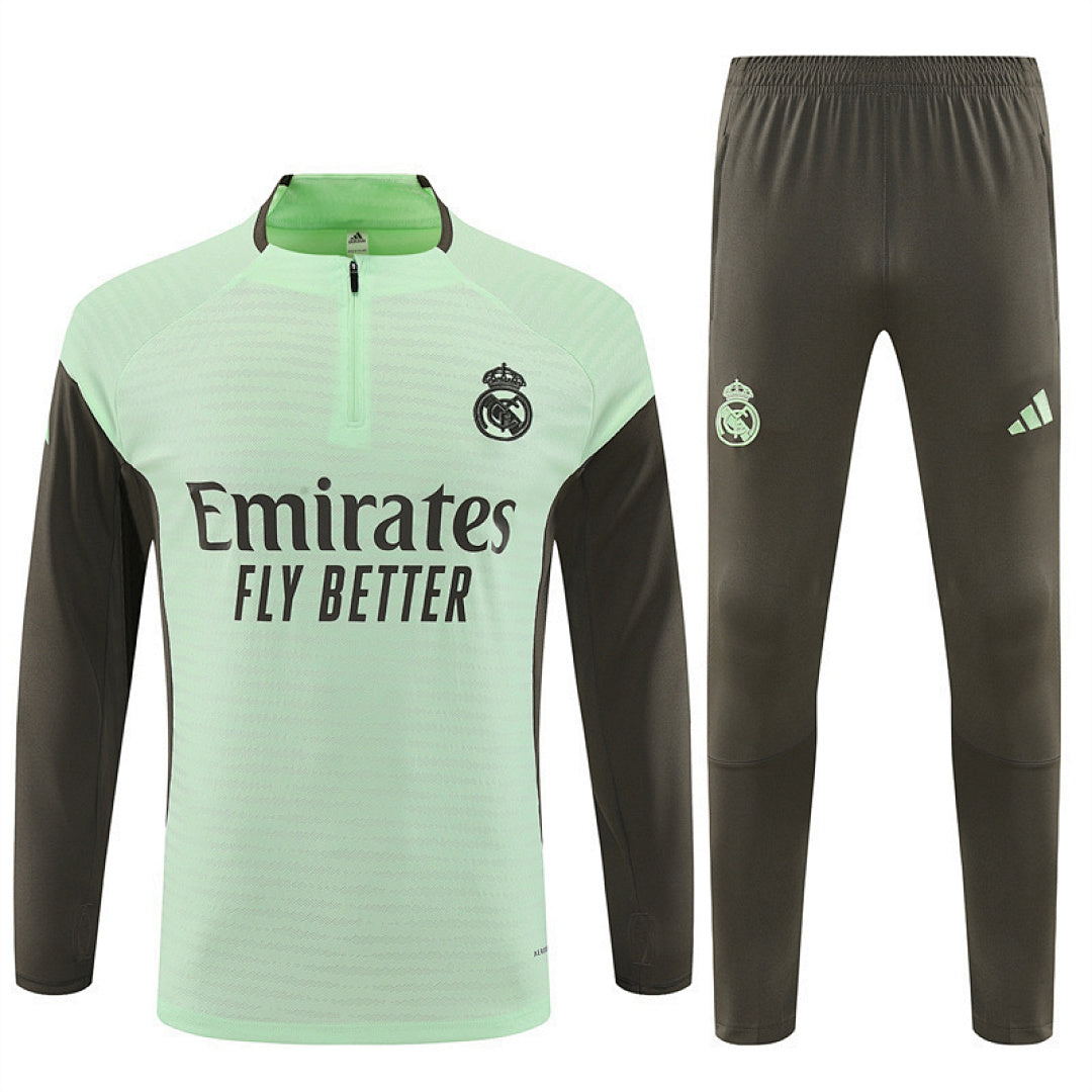 Survêtement Ensemble Jogging Real Madrid Vert Clair 2025/26 - Adult/ Enfant