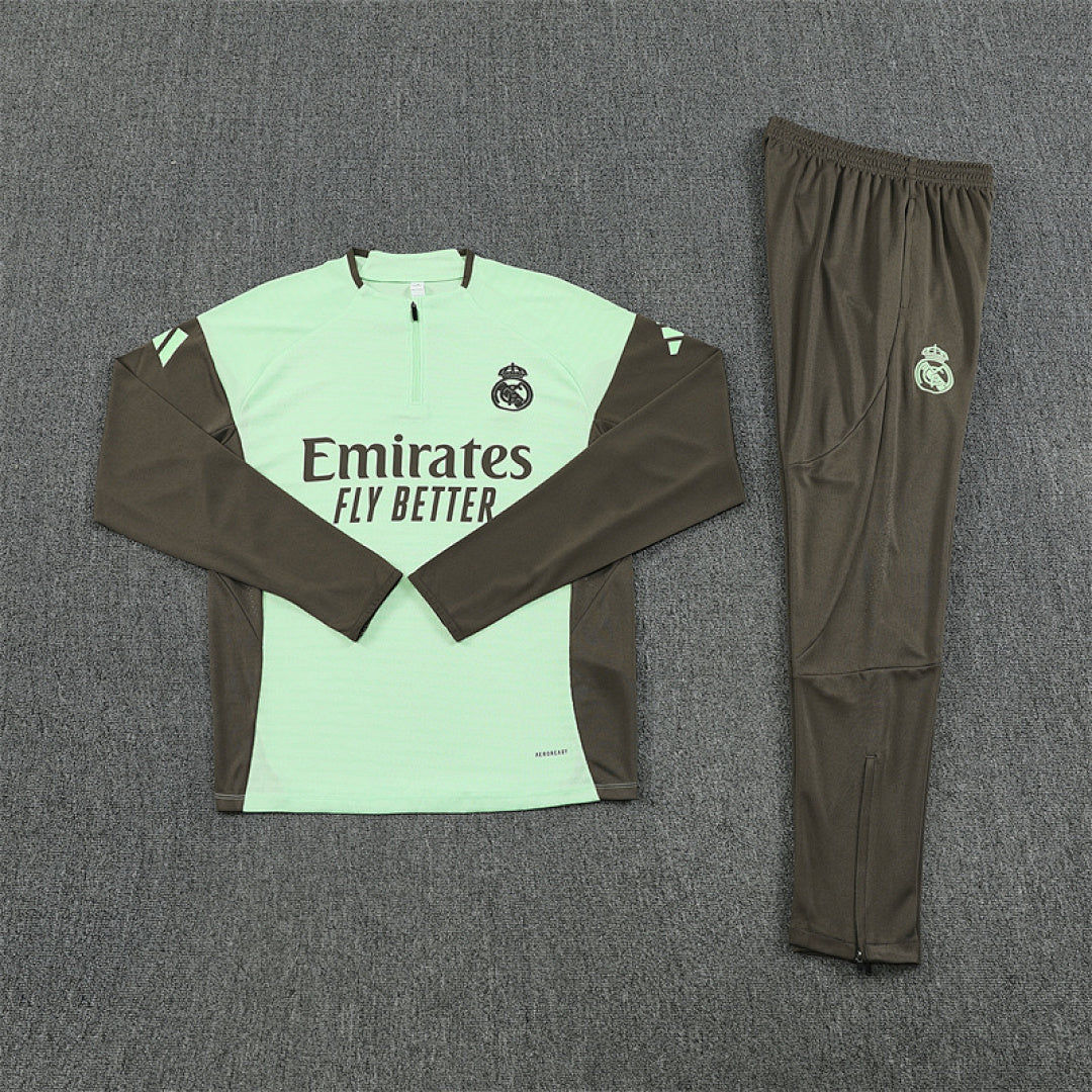 Survêtement Ensemble Jogging Real Madrid Vert Clair 2025/26 - Adult/ Enfant