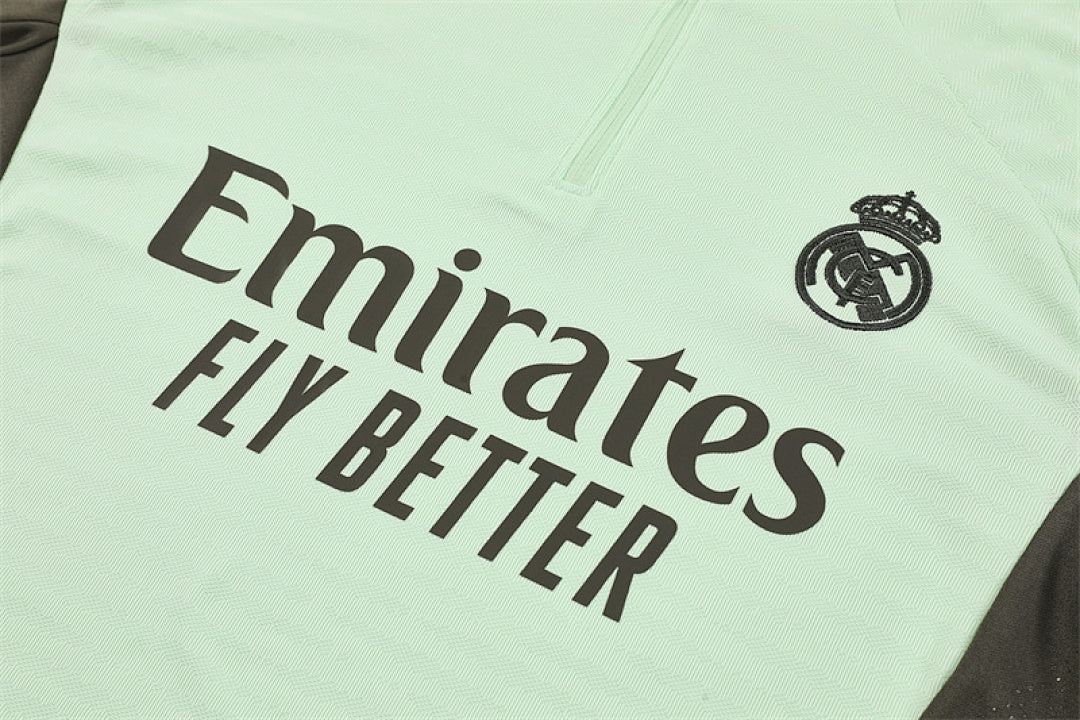 Survêtement Ensemble Jogging Real Madrid Vert Clair 2025/26 - Adult/ Enfant