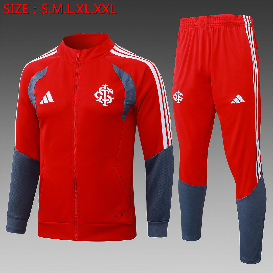 Survêtement Ensemble Jogging Veste Zippée Brazil International Rouge