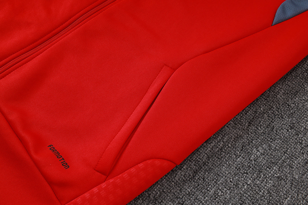Survêtement Ensemble Jogging Veste Zippée Brazil International Rouge