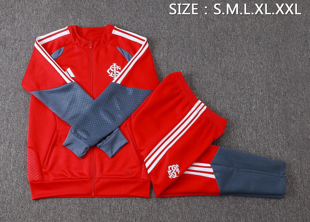 Survêtement Ensemble Jogging Veste Zippée Brazil International Rouge