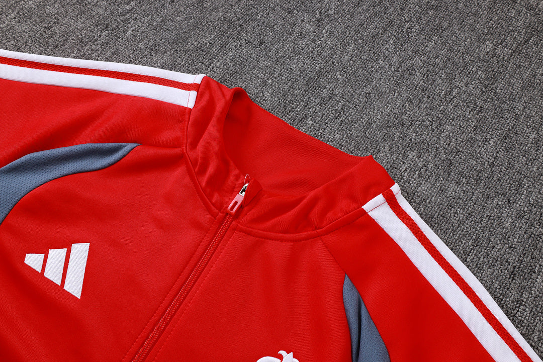 Survêtement Ensemble Jogging Veste Zippée Brazil International Rouge