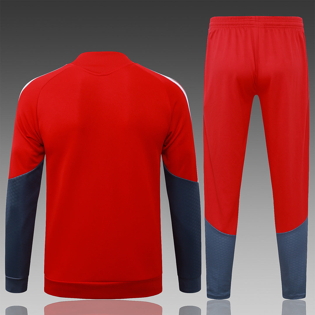 Survêtement Ensemble Jogging Veste Zippée Brazil International Rouge