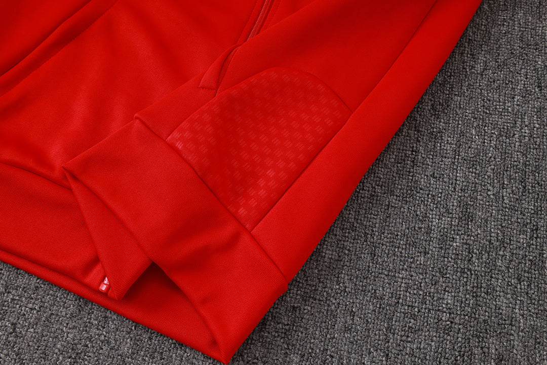 Survêtement Ensemble Jogging Veste Zippée Brazil International Rouge