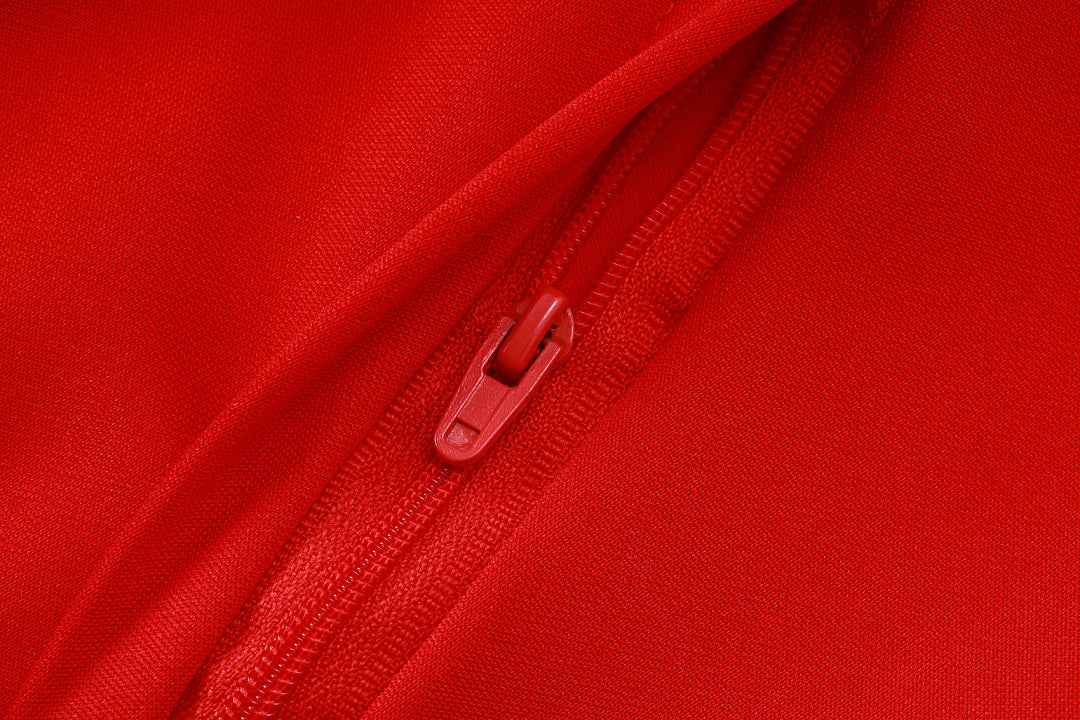 Survêtement Ensemble Jogging Veste Zippée Manchester Rouge et Noir