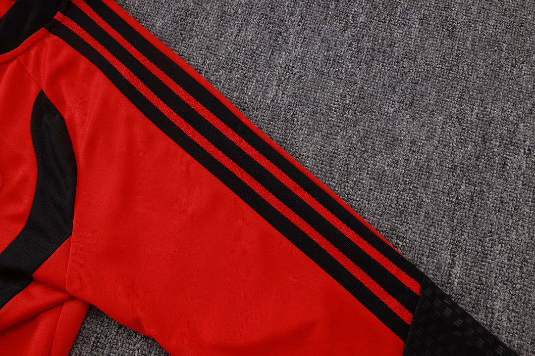 Survêtement Ensemble Jogging Veste Zippée Manchester Rouge et Noir