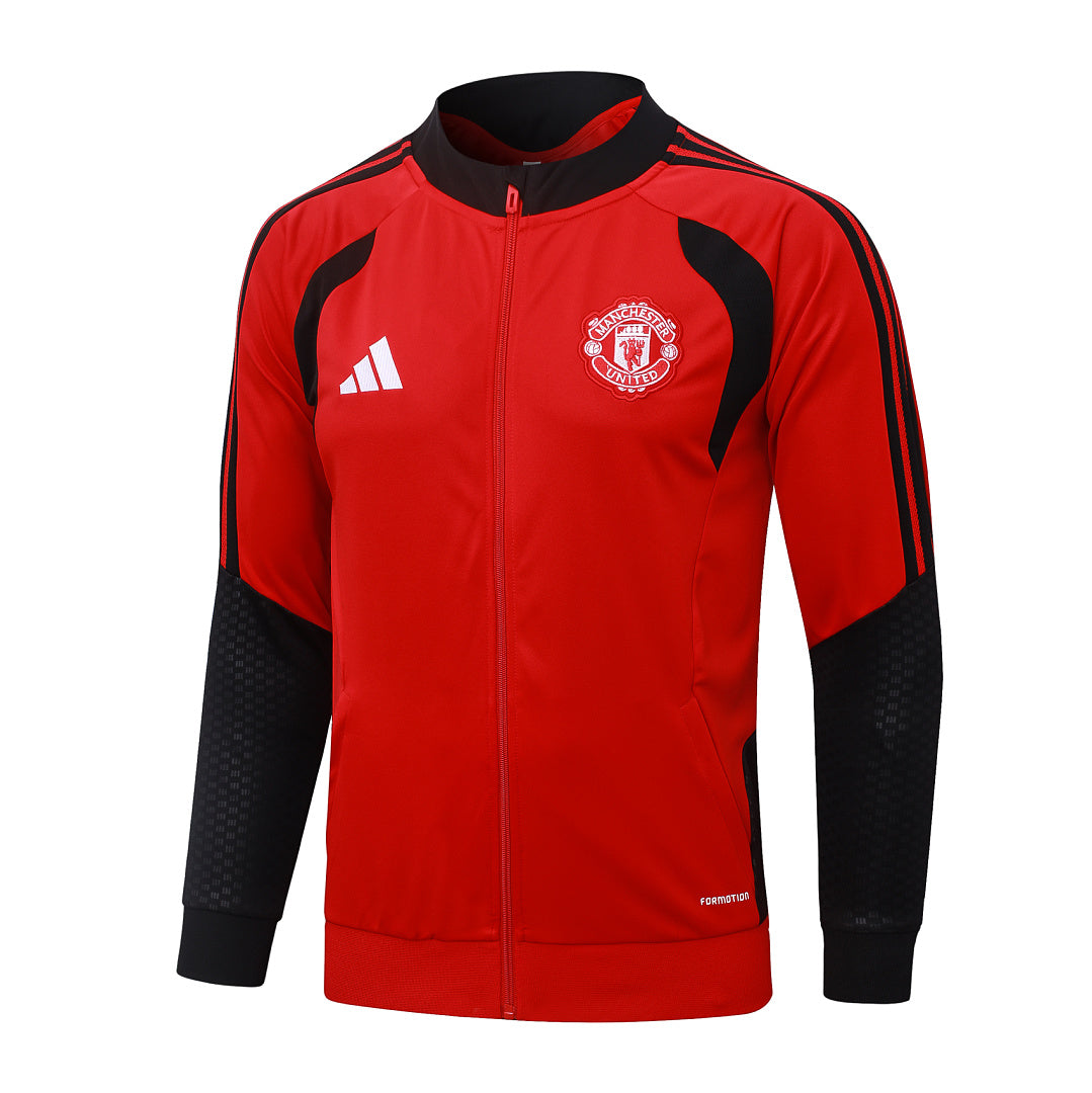 Survêtement Ensemble Jogging Veste Zippée Manchester Rouge et Noir