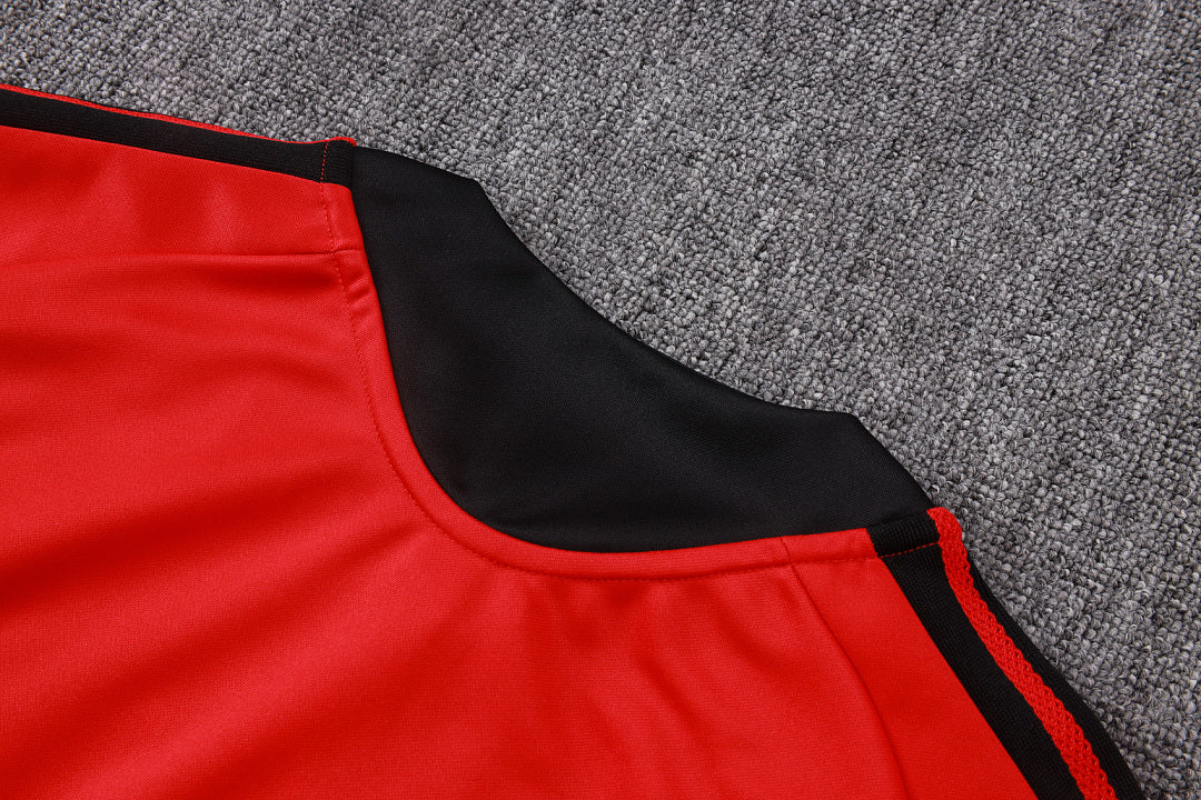 Survêtement Ensemble Jogging Veste Zippée Manchester Rouge et Noir