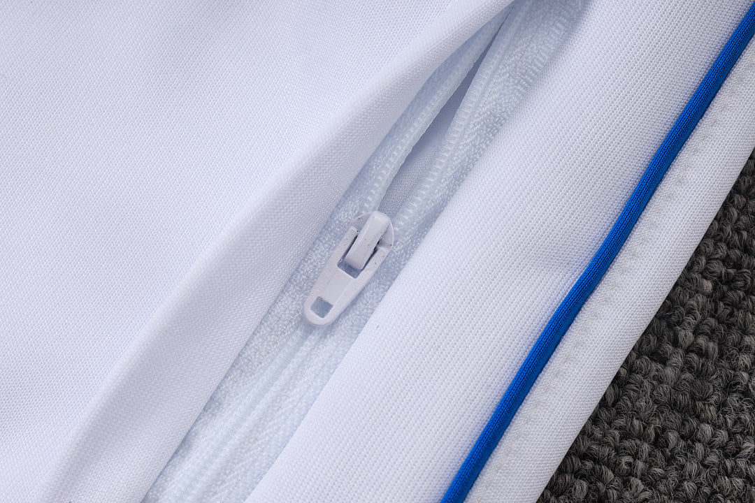 Survêtement Ensemble Jogging Veste Zippée Paris Blanc Rouge