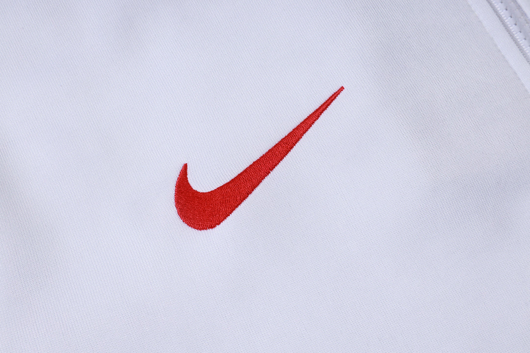 Survêtement Ensemble Jogging Veste Zippée Paris Blanc Rouge