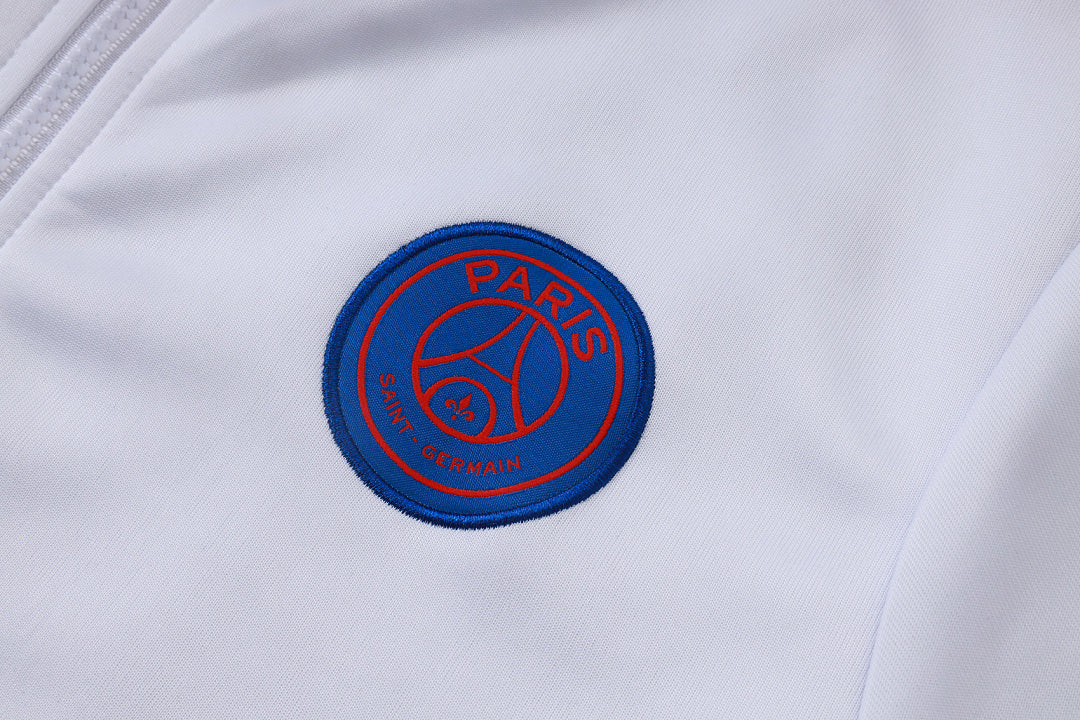 Survêtement Ensemble Jogging Veste Zippée Paris Blanc Rouge