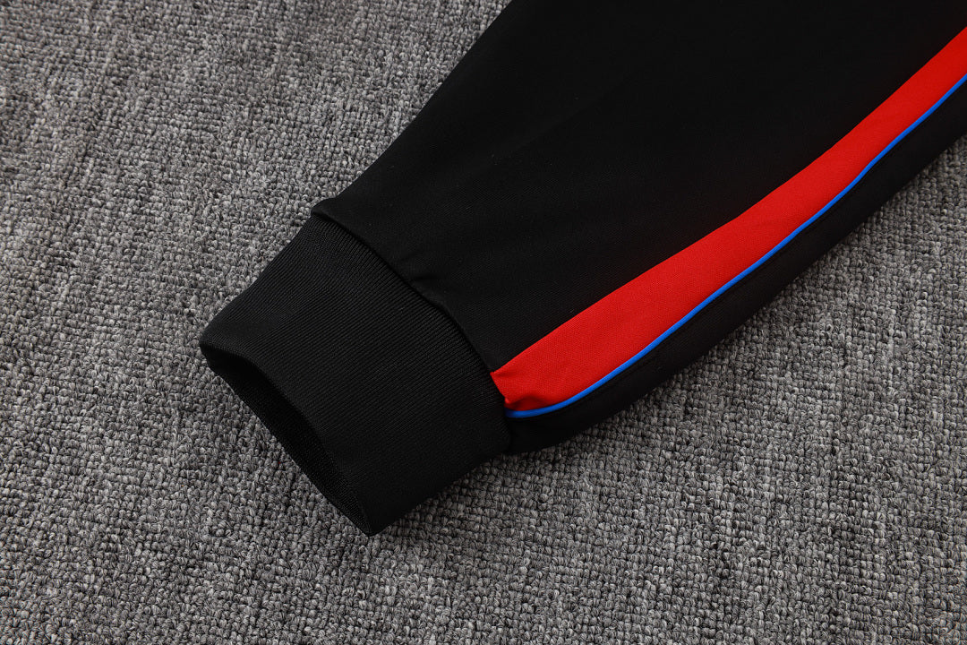 Survêtement Ensemble Jogging Veste Zippée Paris Blanc Rouge