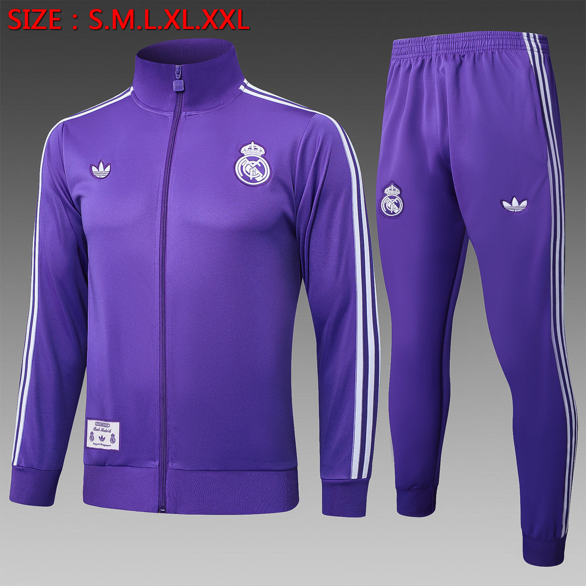 Survêtement Ensemble Jogging Veste Zippée Violet Rétro 2025/26