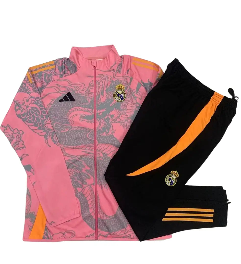 Survêtement Ensemble Veste Longue Real Madrid Rose 2024/25